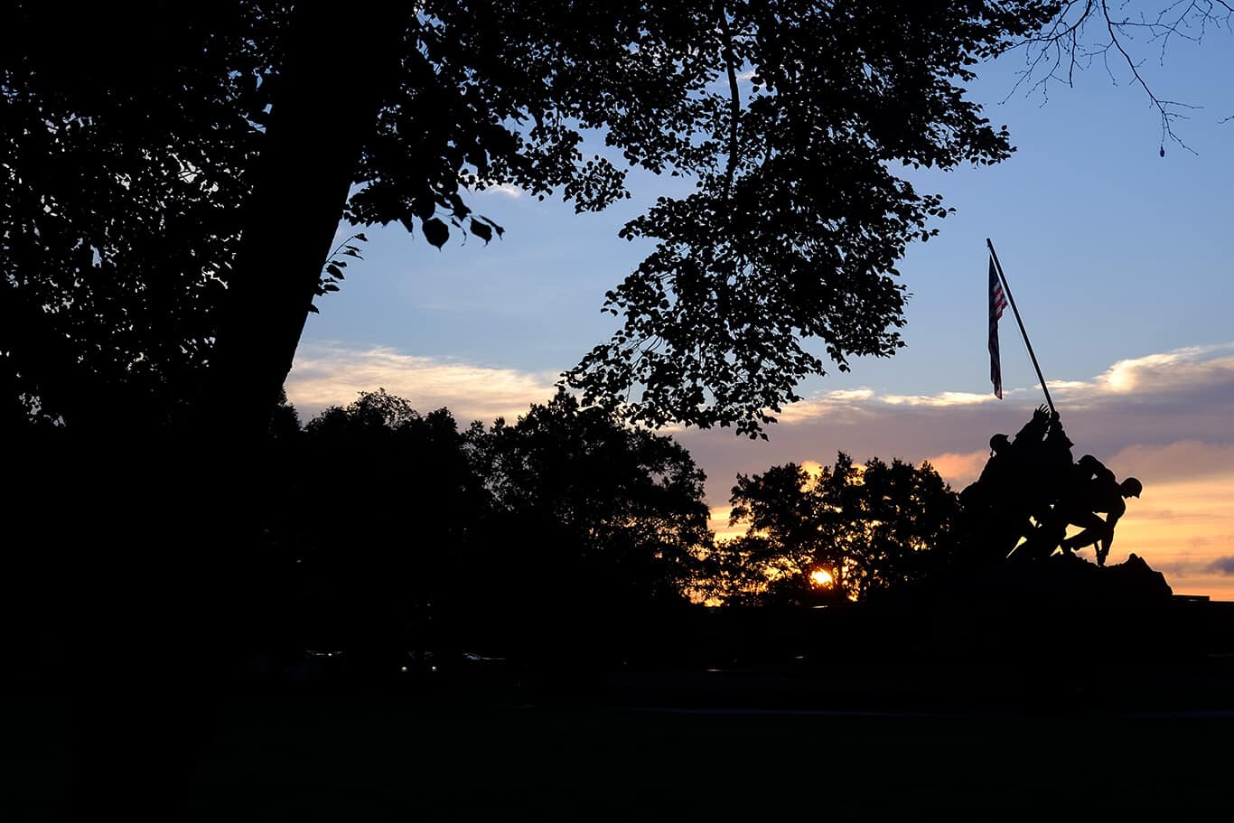 Marine Corp Memorial at sunrise
